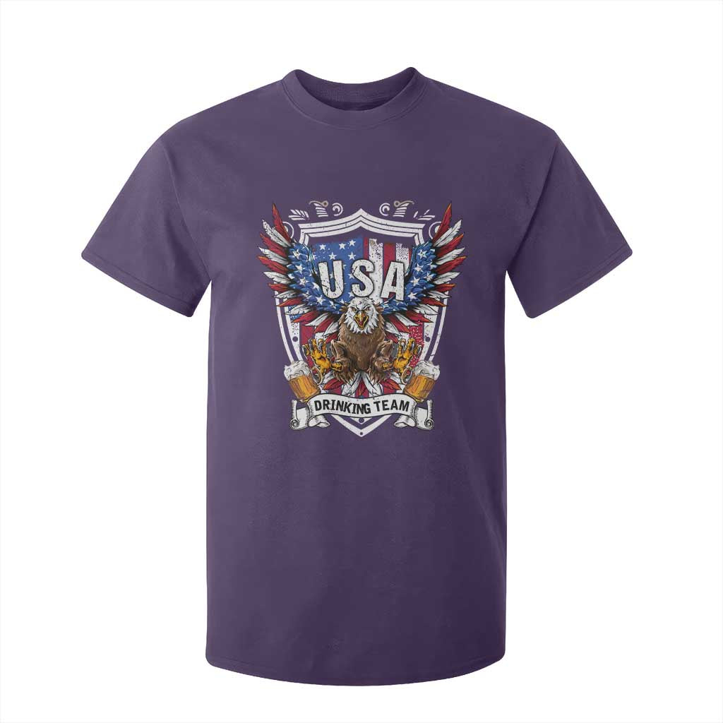 USA Drinking Team T Shirt For Kid TS09 Purple Print Your Wear