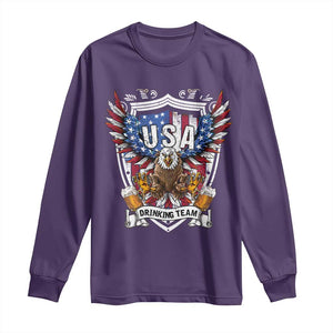 USA Drinking Team Long Sleeve Shirt TS09 Purple Print Your Wear