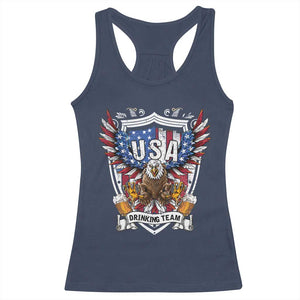 USA Drinking Team Racerback Tank Top TS09 Navy Print Your Wear