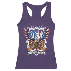 USA Drinking Team Racerback Tank Top TS09 Purple Print Your Wear