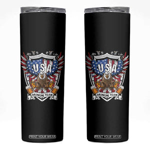 USA Drinking Team Skinny Tumbler TS09 Black Print Your Wear