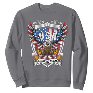 USA Drinking Team Sweatshirt TS09 Charcoal Print Your Wear