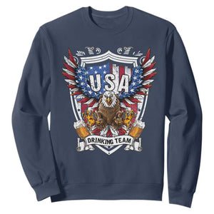 USA Drinking Team Sweatshirt TS09 Navy Print Your Wear