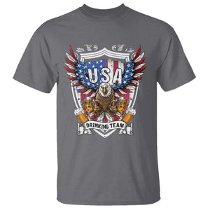 USA Drinking Team T Shirt TS09 Charcoal Print Your Wear