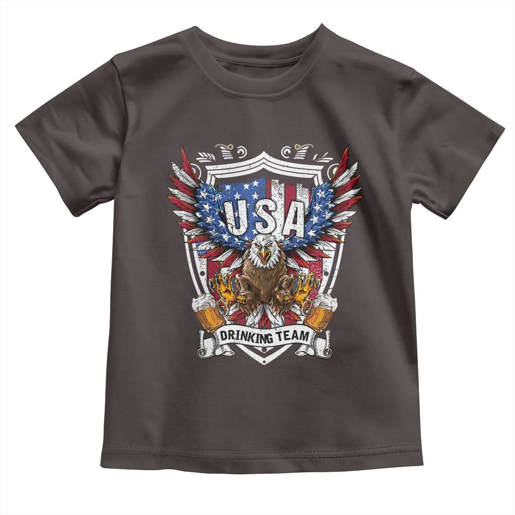 USA Drinking Team Toddler T Shirt TS09 Dark Chocolate Print Your Wear