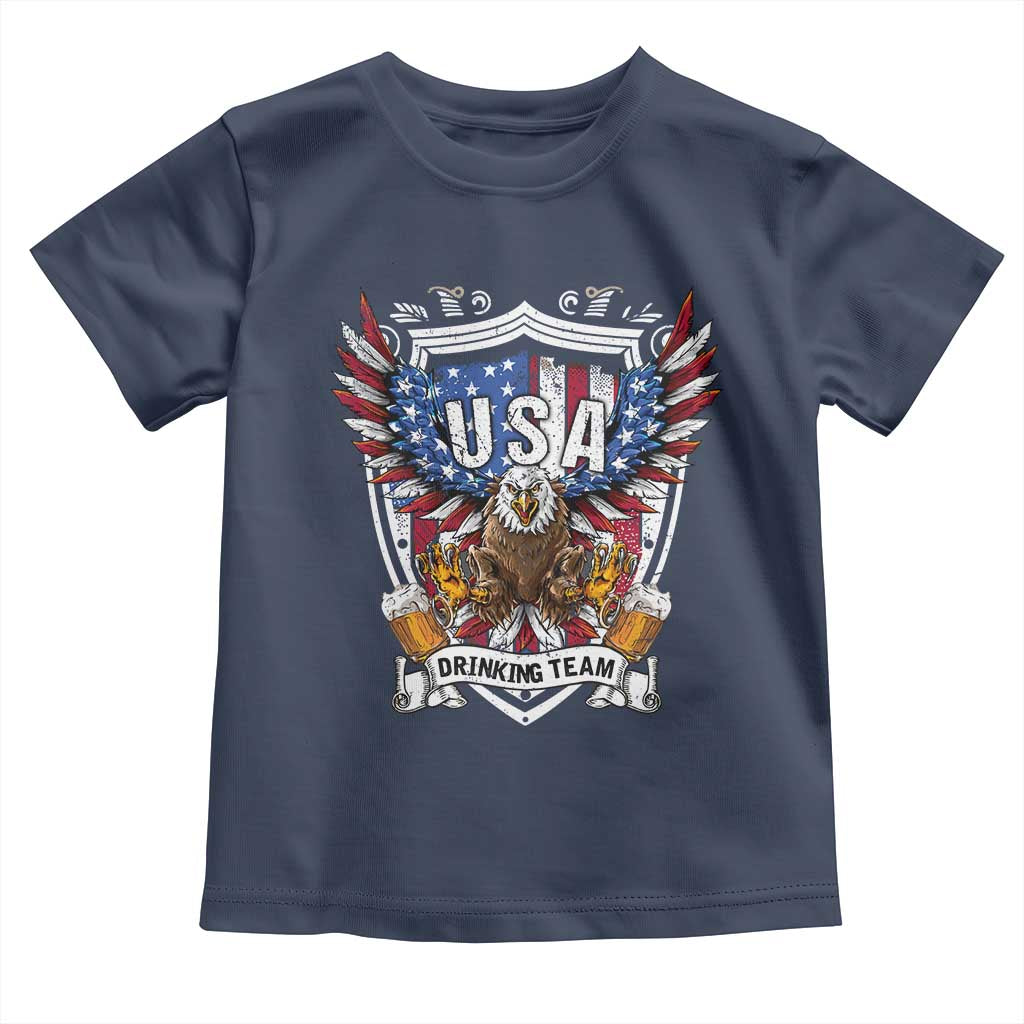 USA Drinking Team Toddler T Shirt TS09 Navy Print Your Wear