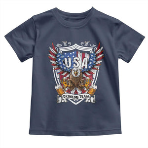 USA Drinking Team Toddler T Shirt TS09 Navy Print Your Wear