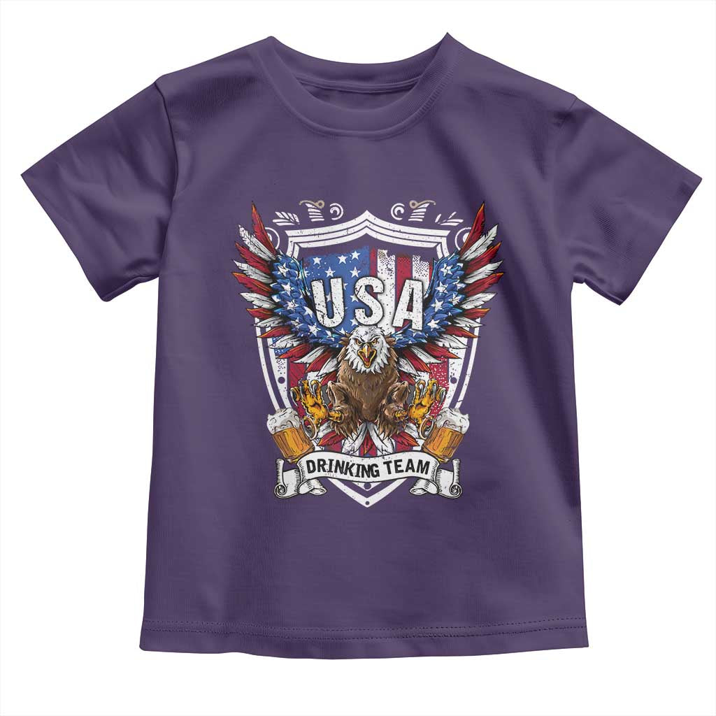 USA Drinking Team Toddler T Shirt TS09 Purple Print Your Wear
