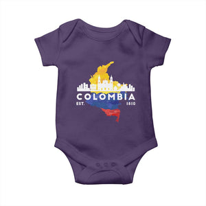 Colombian Pride Baby Onesie Colombia Est. 1810 TS09 Purple Print Your Wear