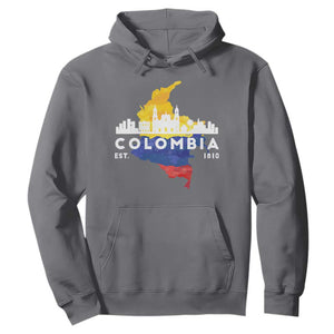 Colombian Pride Hoodie Colombia Est. 1810 TS09 Charcoal Print Your Wear
