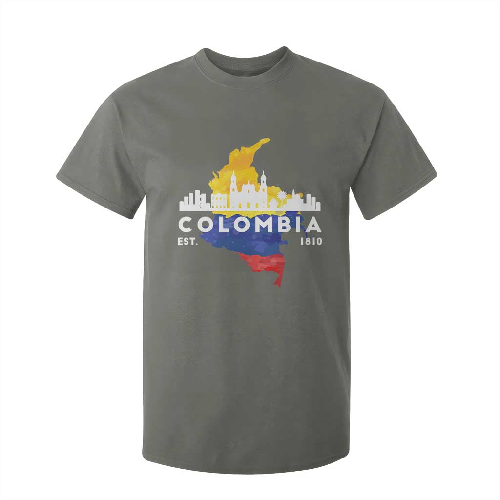 Colombian Pride T Shirt For Kid Colombia Est. 1810 TS09 Military Green Print Your Wear