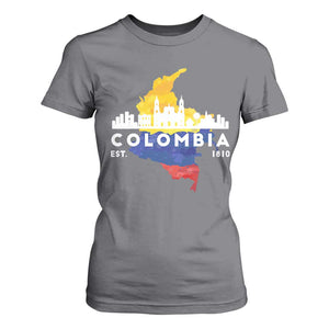 Colombian Pride T Shirt For Women Colombia Est. 1810 TS09 Charcoal Print Your Wear