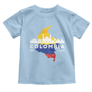 Colombian Pride Toddler T Shirt Colombia Est. 1810 TS09 Light Blue Print Your Wear