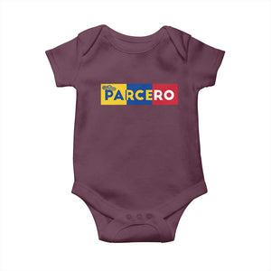 Funny Colombian Baby Onesie Parcero Colombia Slang Good Friend Buddy TS09 Maroon Print Your Wear