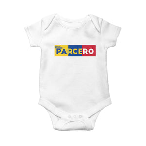 Funny Colombian Baby Onesie Parcero Colombia Slang Good Friend Buddy TS09 White Print Your Wear