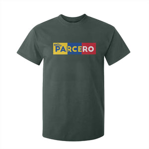 Funny Colombian T Shirt For Kid Parcero Colombia Slang Good Friend Buddy TS09 Dark Forest Green Print Your Wear