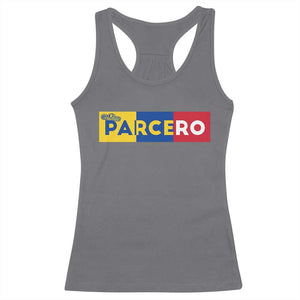 Funny Colombian Racerback Tank Top Parcero Colombia Slang Good Friend Buddy TS09 Charcoal Print Your Wear