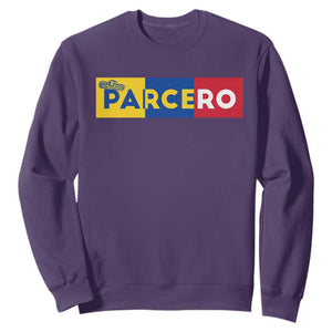 Funny Colombian Sweatshirt Parcero Colombia Slang Good Friend Buddy TS09 Purple Print Your Wear