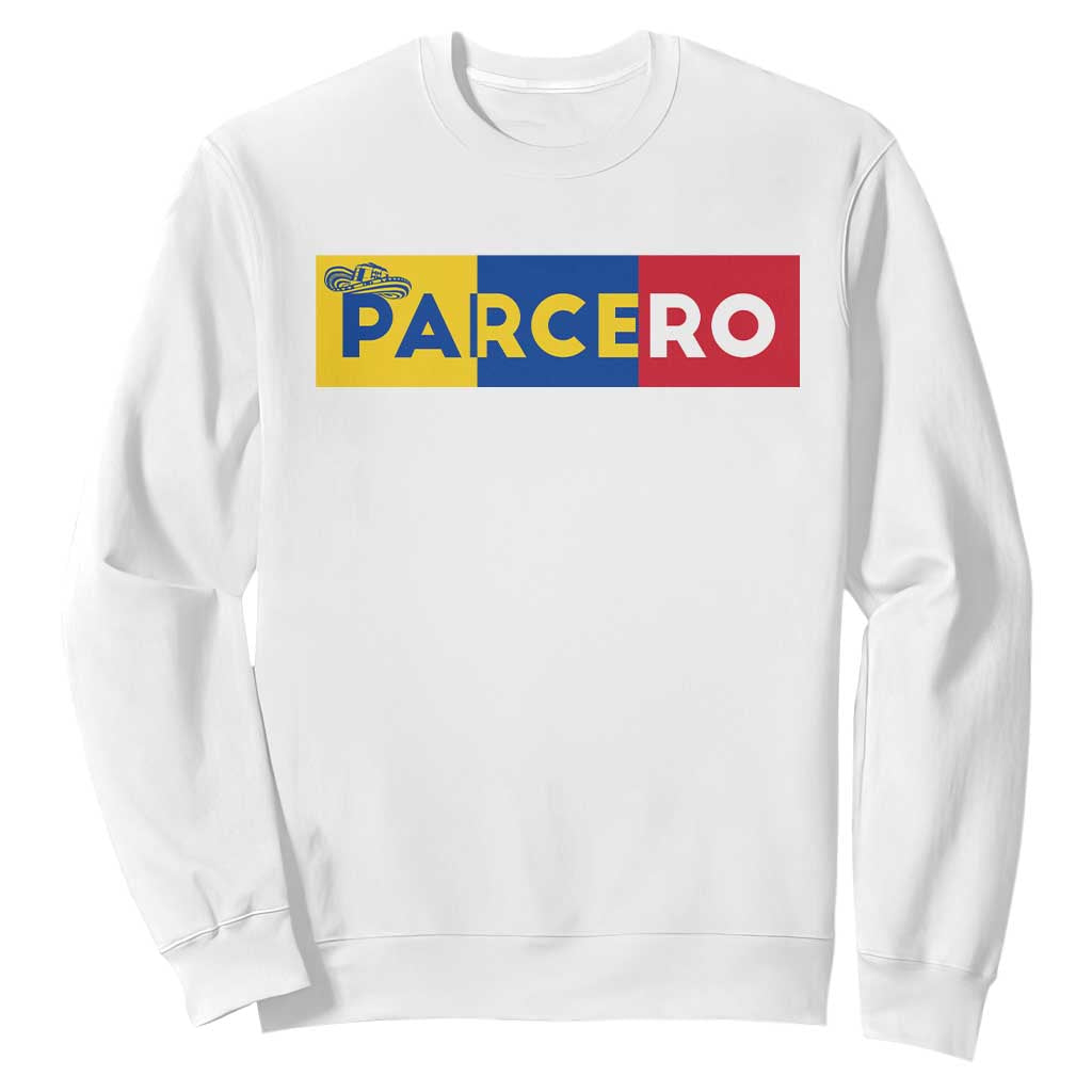 Funny Colombian Sweatshirt Parcero Colombia Slang Good Friend Buddy TS09 White Print Your Wear