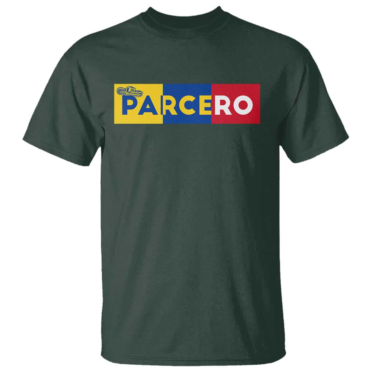 Funny Colombian T Shirt Parcero Colombia Slang Good Friend Buddy TS09 Dark Forest Green Print Your Wear