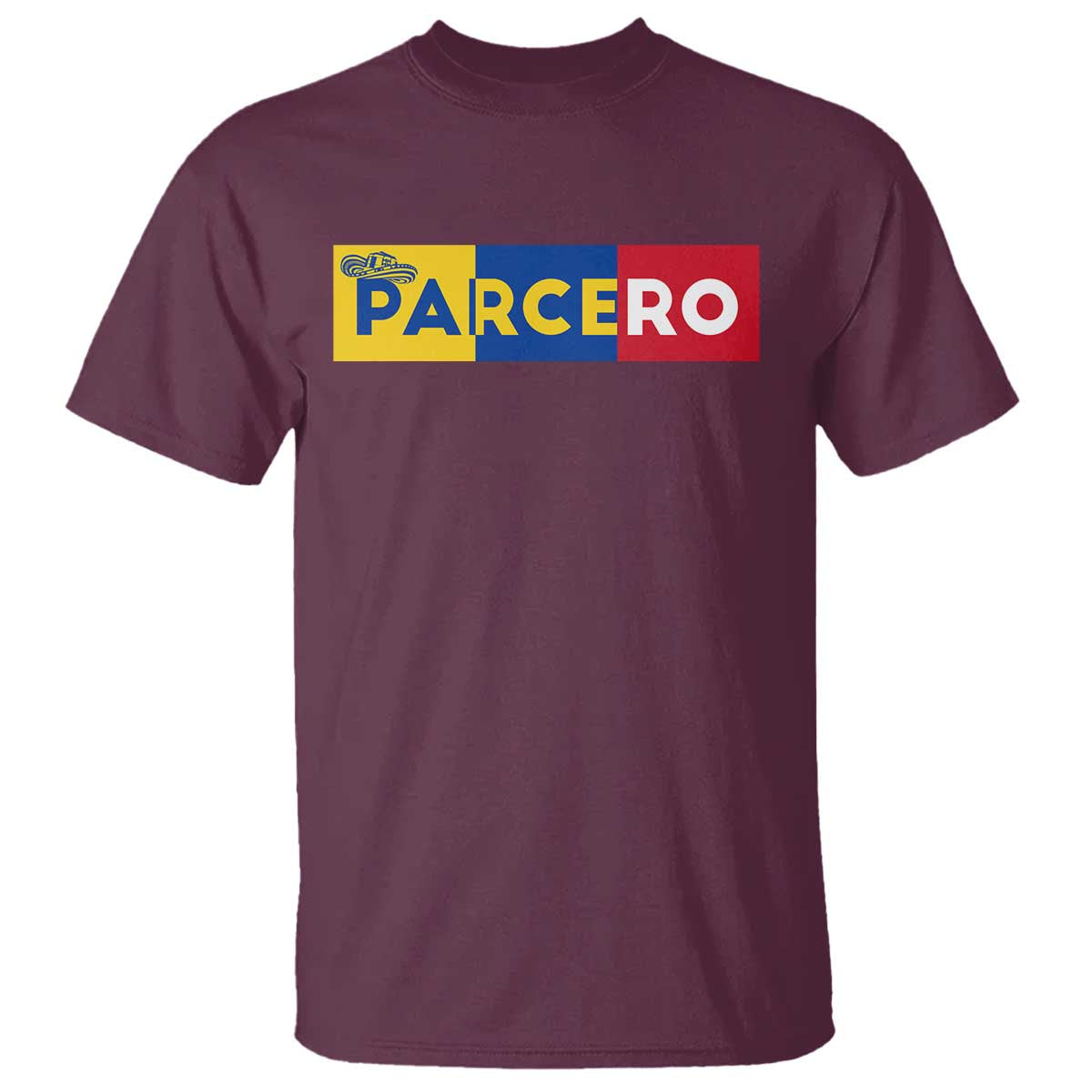 Funny Colombian T Shirt Parcero Colombia Slang Good Friend Buddy TS09 Maroon Print Your Wear