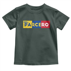 Funny Colombian Toddler T Shirt Parcero Colombia Slang Good Friend Buddy TS09 Dark Forest Green Print Your Wear