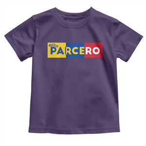 Funny Colombian Toddler T Shirt Parcero Colombia Slang Good Friend Buddy TS09 Purple Print Your Wear