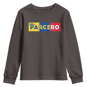 Funny Colombian Youth Sweatshirt Parcero Colombia Slang Good Friend Buddy TS09 Dark Chocolate Print Your Wear