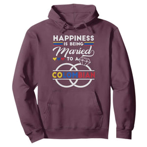 Happiness Is Being Married To A Colombian Hoodie TS09 Maroon Print Your Wear