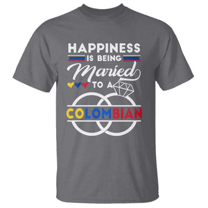 Happiness Is Being Married To A Colombian T Shirt TS09 Charcoal Print Your Wear