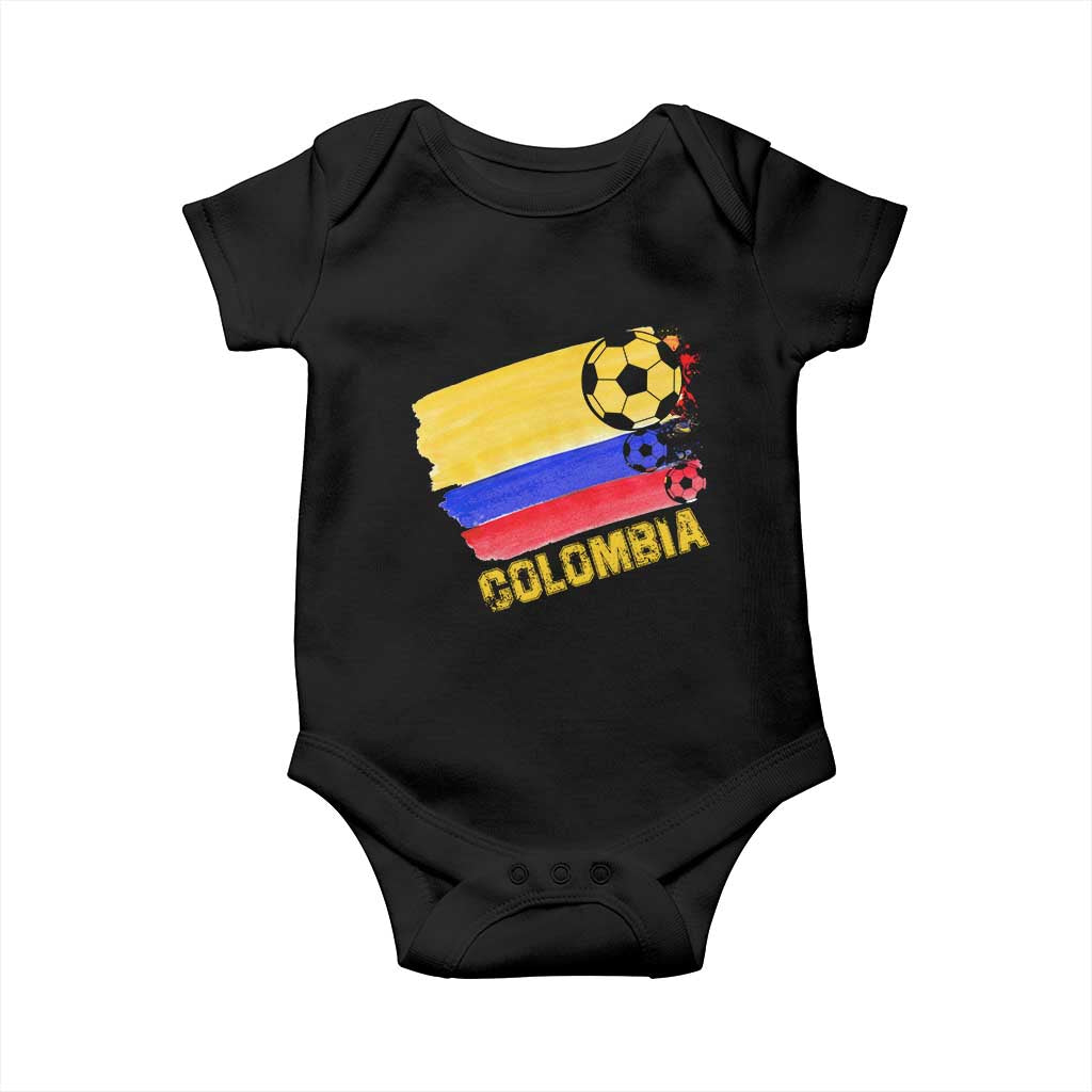 Colombian Colombia Soccer Support Baby Onesie TS09 Black Print Your Wear
