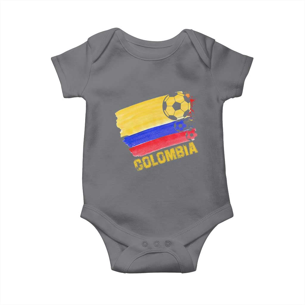 Colombian Colombia Soccer Support Baby Onesie TS09 Charcoal Print Your Wear