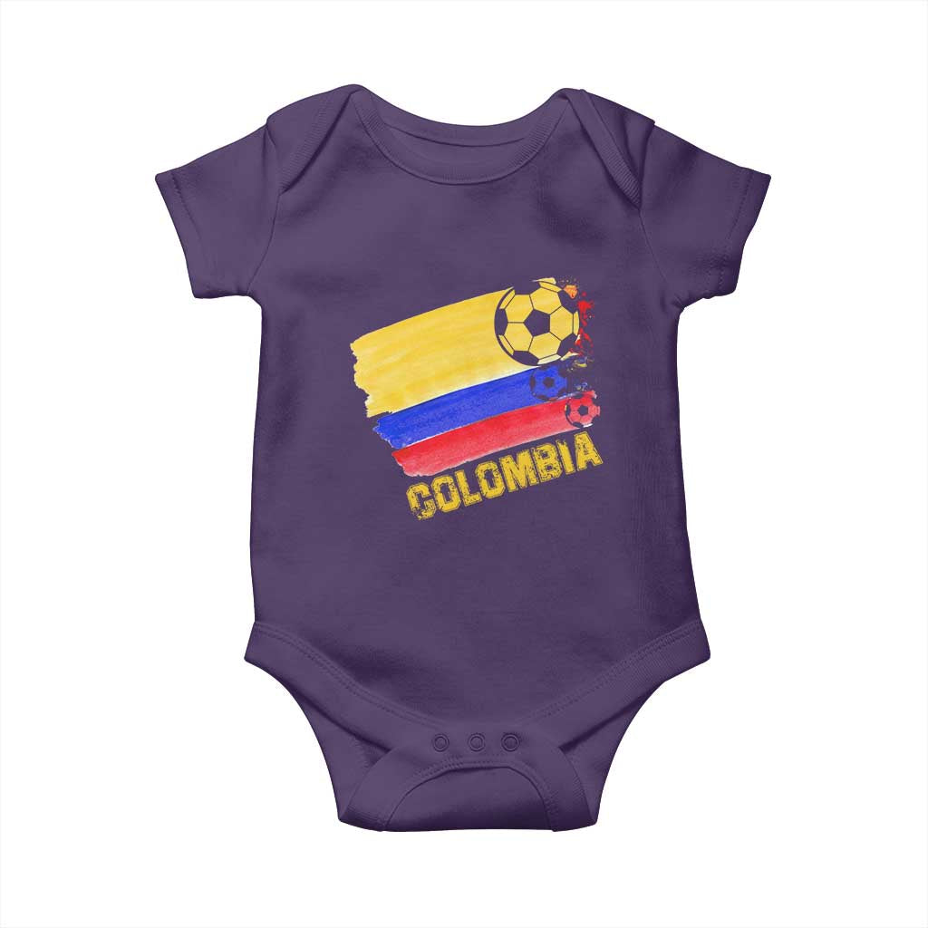 Colombian Colombia Soccer Support Baby Onesie TS09 Purple Print Your Wear