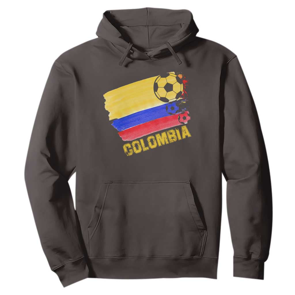 Colombian Colombia Soccer Support Hoodie TS09 Dark Chocolate Print Your Wear