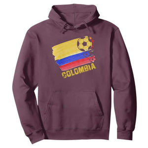 Colombian Colombia Soccer Support Hoodie TS09 Maroon Print Your Wear
