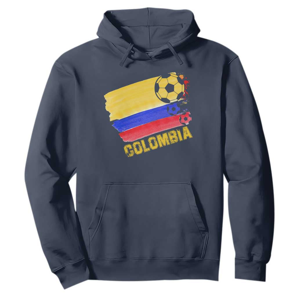 Colombian Colombia Soccer Support Hoodie TS09 Navy Print Your Wear