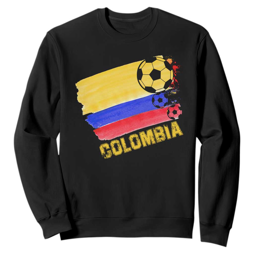 Colombian Colombia Soccer Support Sweatshirt TS09 Black Print Your Wear