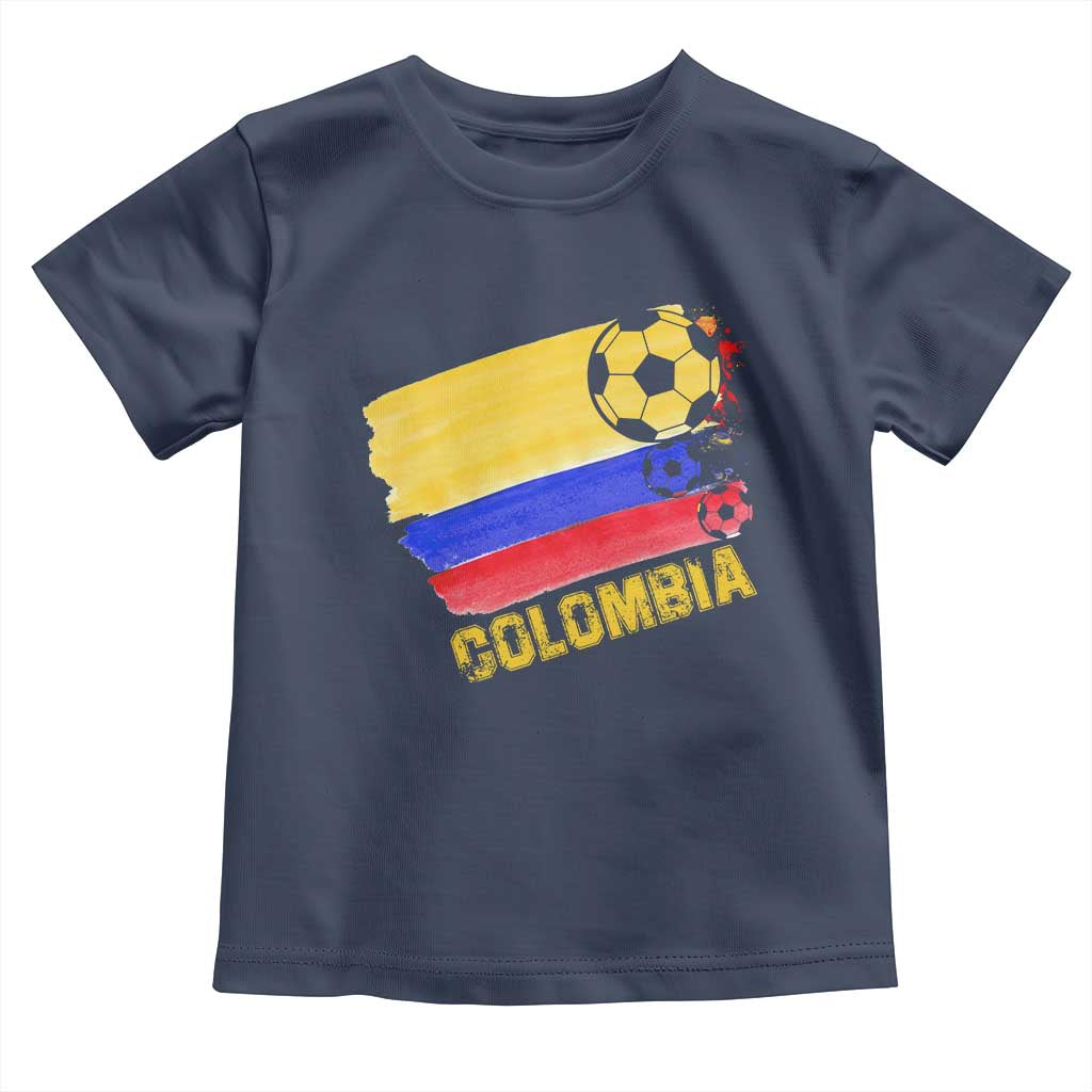 Colombian Colombia Soccer Support Toddler T Shirt TS09 Navy Print Your Wear