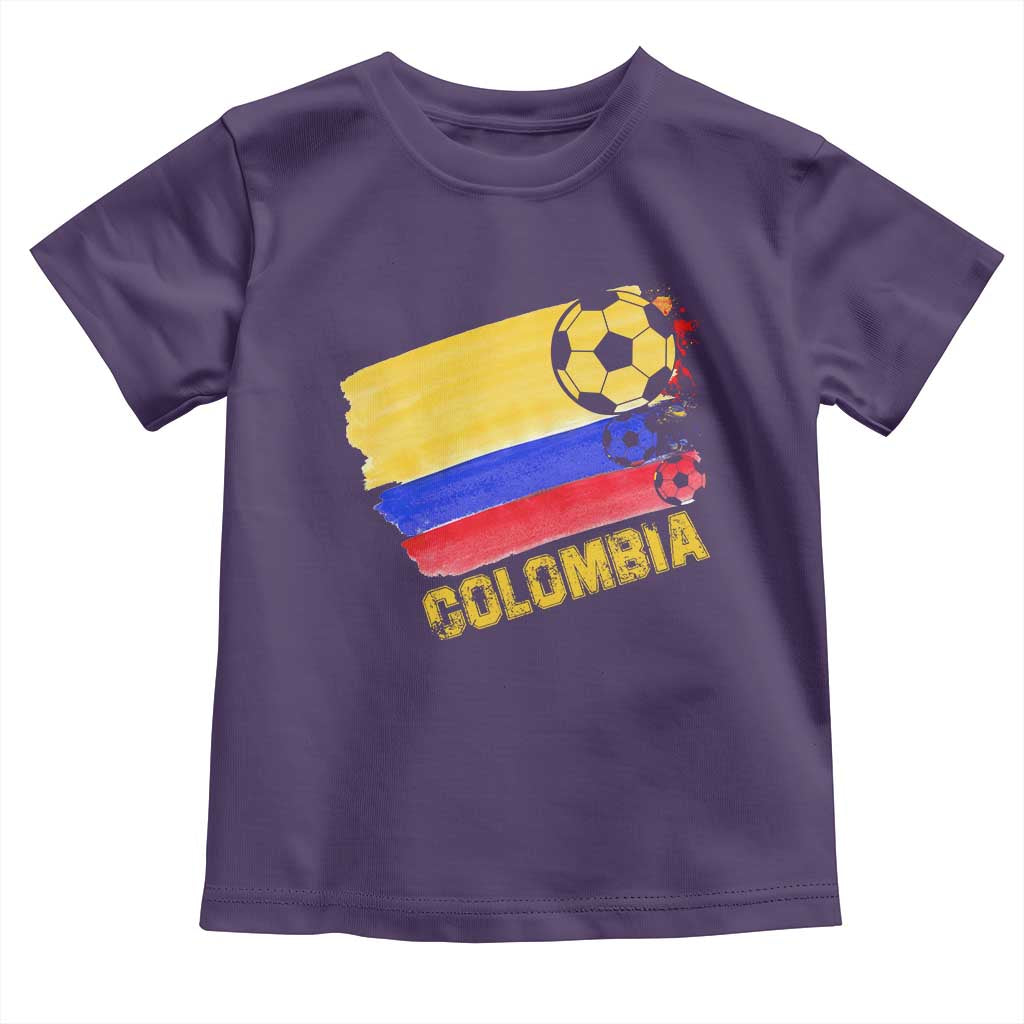 Colombian Colombia Soccer Support Toddler T Shirt TS09 Purple Print Your Wear