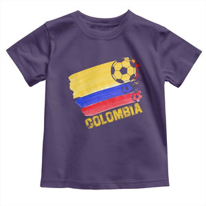 Colombian Colombia Soccer Support Toddler T Shirt TS09 Purple Print Your Wear