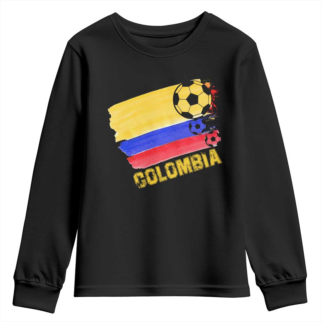 Colombian Colombia Soccer Support Youth Sweatshirt TS09 Black Print Your Wear