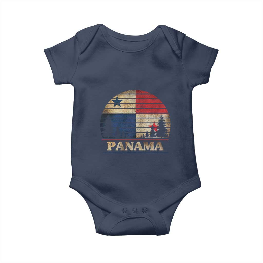 Panama Flag Pride Baby Onesie TS09 Navy Print Your Wear