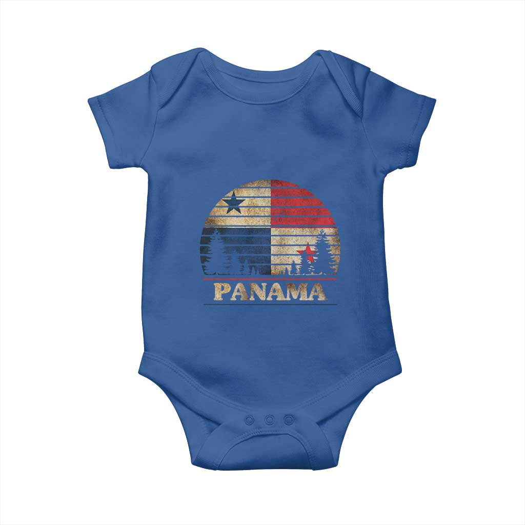 Panama Flag Pride Baby Onesie TS09 Royal Blue Print Your Wear