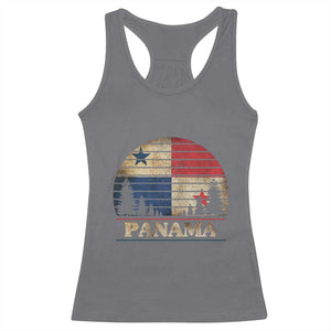 Panama Flag Pride Racerback Tank Top TS09 Charcoal Print Your Wear