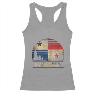 Panama Flag Pride Racerback Tank Top TS09 Sport Gray Print Your Wear