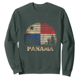 Panama Flag Pride Sweatshirt TS09 Dark Forest Green Print Your Wear