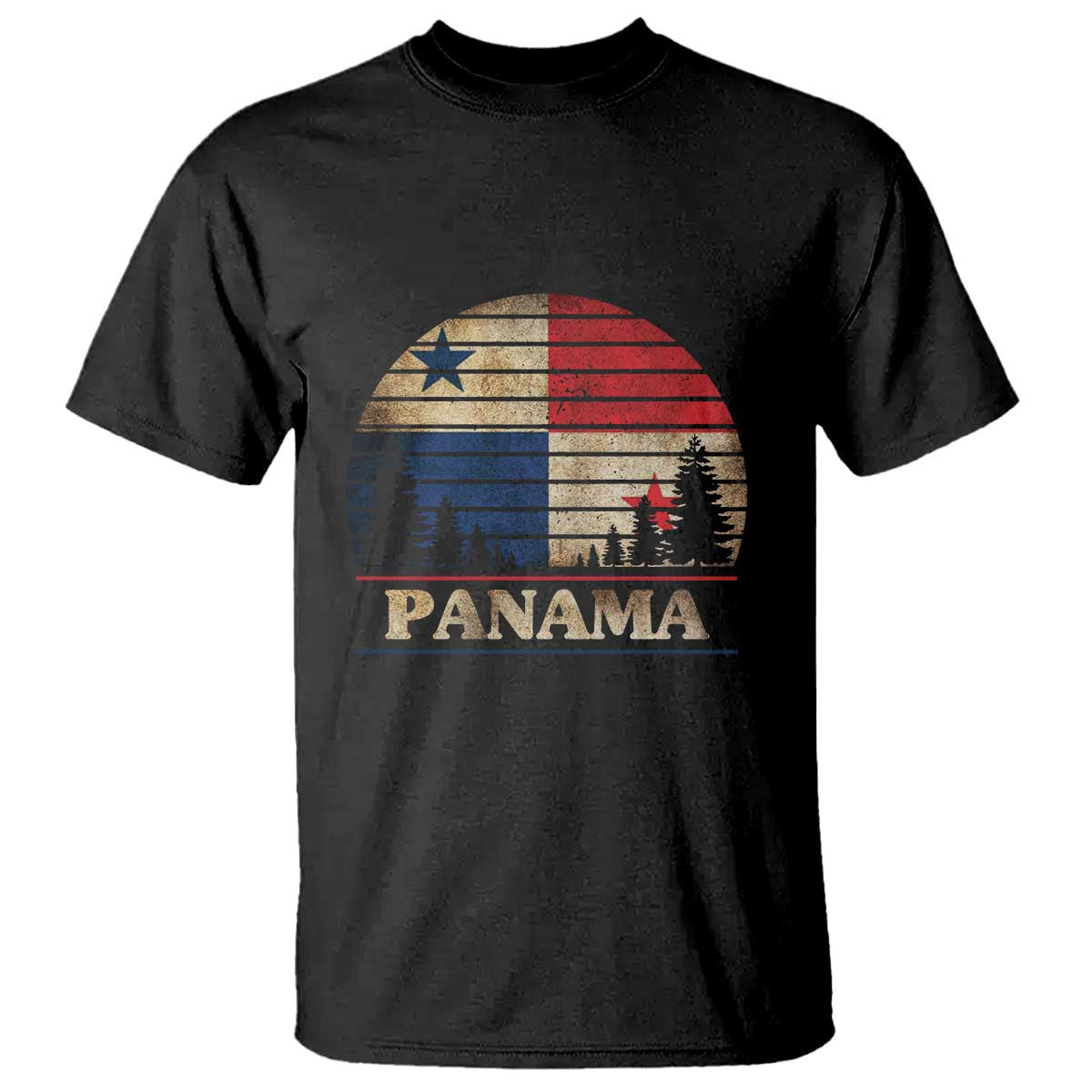 Panama Flag Pride T Shirt TS09 Black Print Your Wear