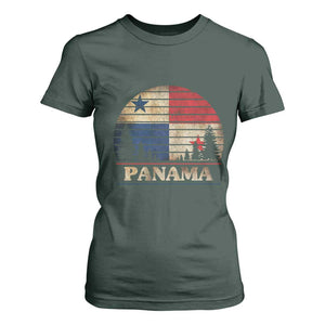 Panama Flag Pride T Shirt For Women TS09 Dark Forest Green Print Your Wear