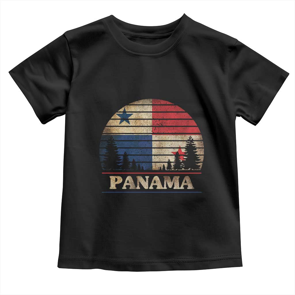 Panama Flag Pride Toddler T Shirt TS09 Black Print Your Wear