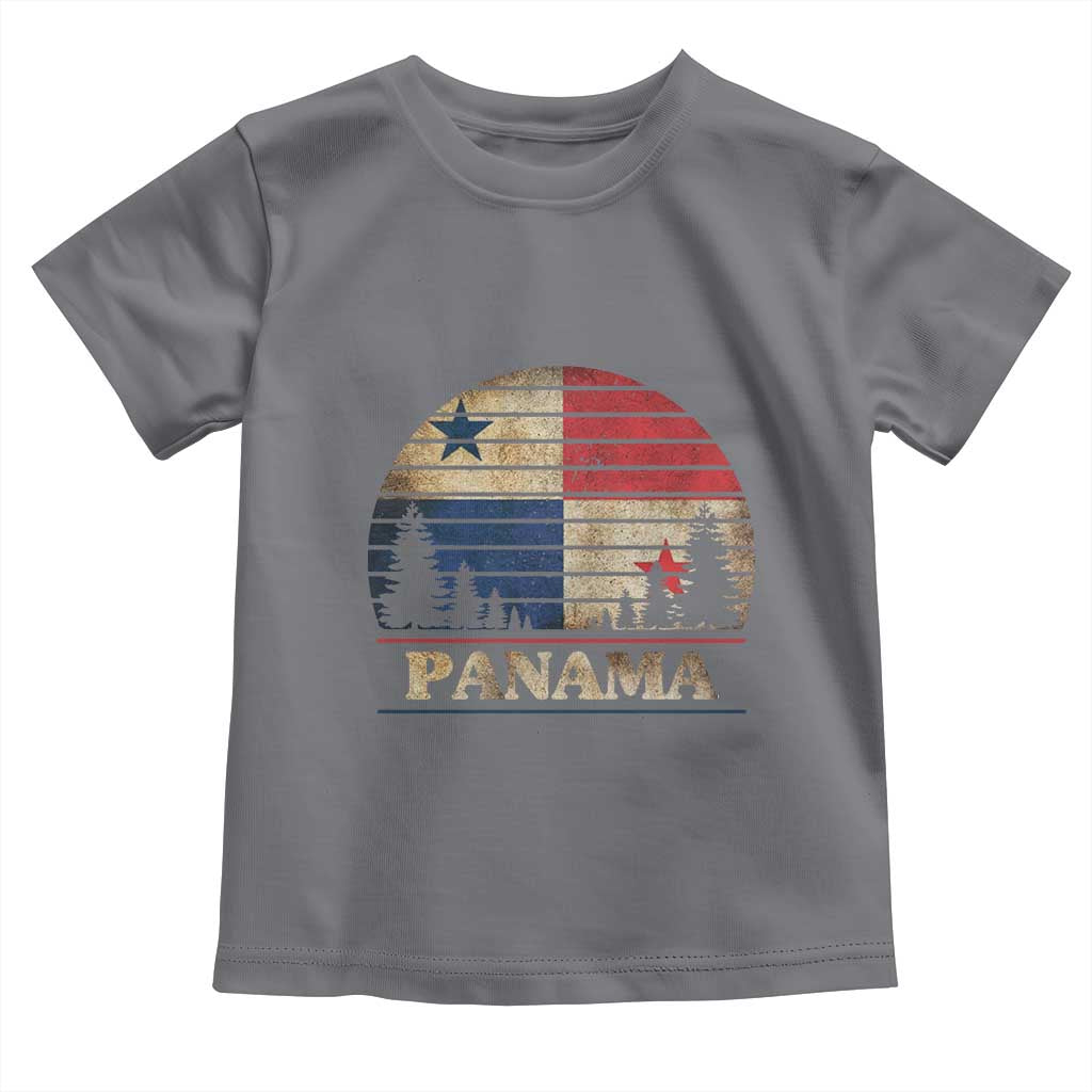Panama Flag Pride Toddler T Shirt TS09 Charcoal Print Your Wear